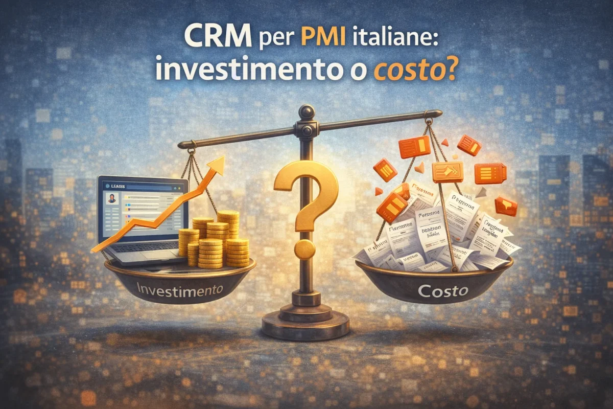 CRM per PMI investimento o costo con bilancia tra crescita clienti e spese aziendali