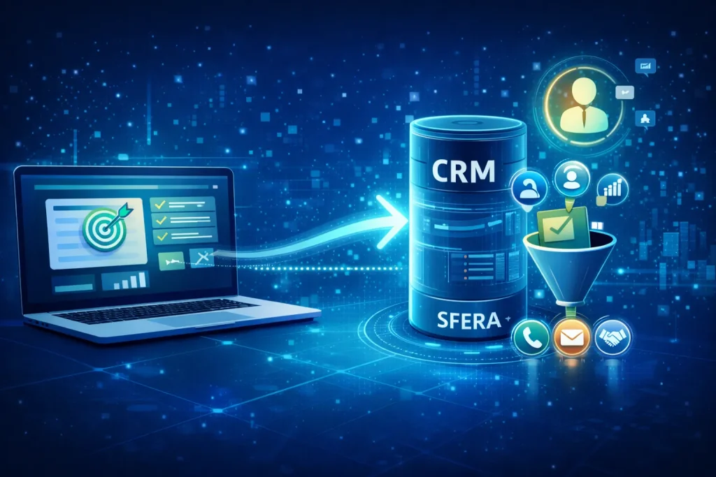 Integrazione sito web con CRM Sfera per gestione clienti e follow-up automatizzato